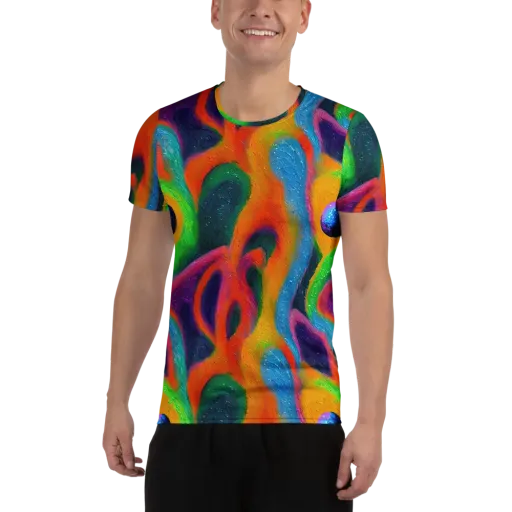 Jewel Jumble on a Men's Athletic T-Shirt