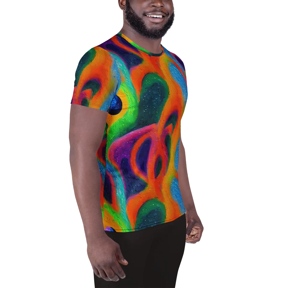 Jewel Jumble on Men's Athletic T-Shirt — Right