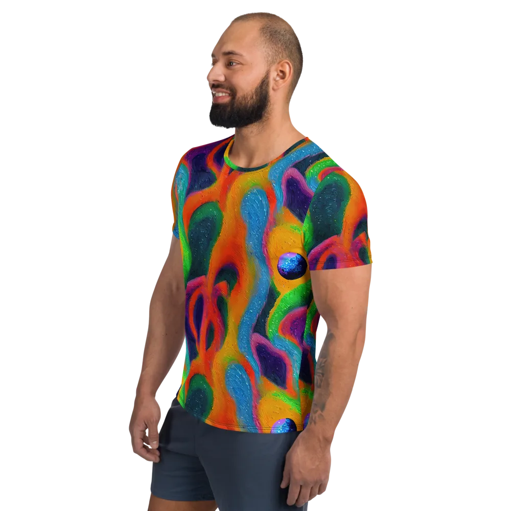 Jewel Jumble on Men's Athletic T-Shirt — Left
