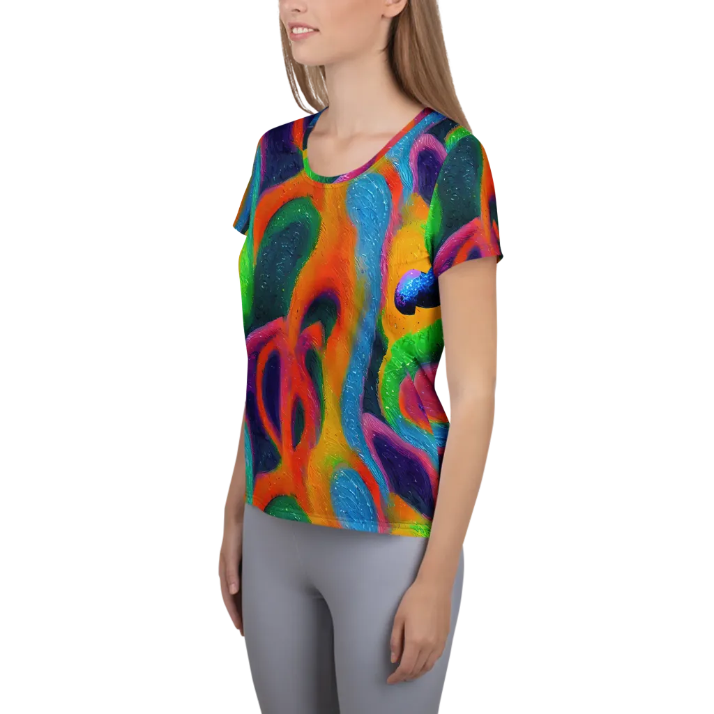 Jewel Jumble on Women's Athletic T-Shirt — Left