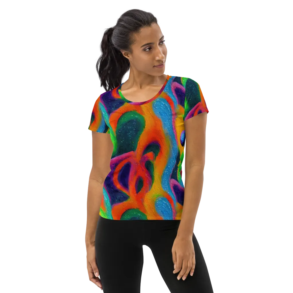 Jewel Jumble on Women's Athletic T-Shirt — Front