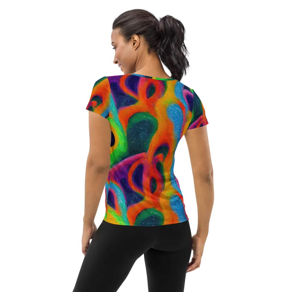 Jewel Jumble on Women's Athletic T-Shirt — Back