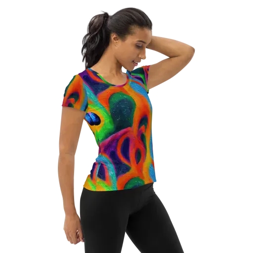 Jewel Jumble on a Women's Athletic T-Shirt