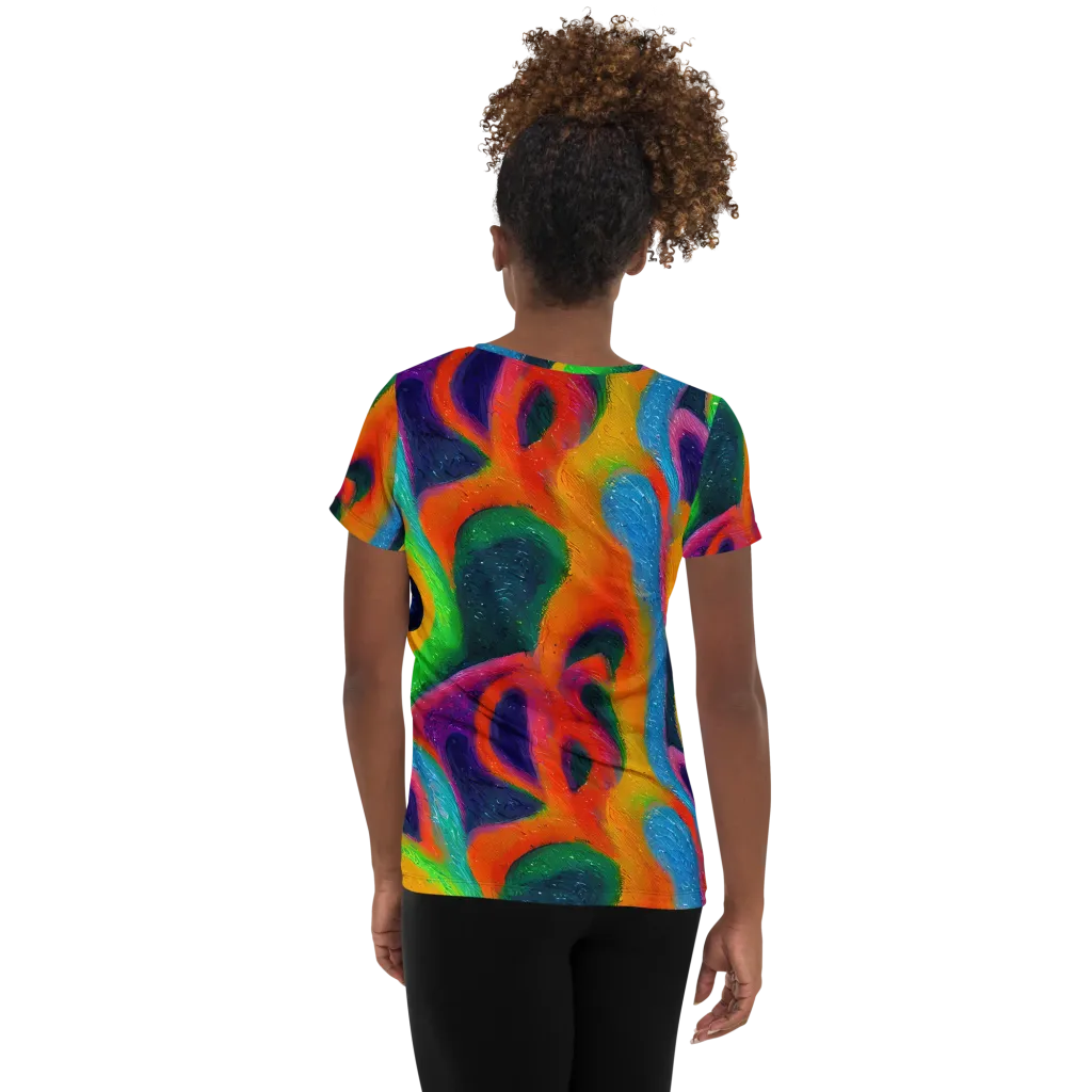 Jewel Jumble on Women's Athletic T-Shirt — Back