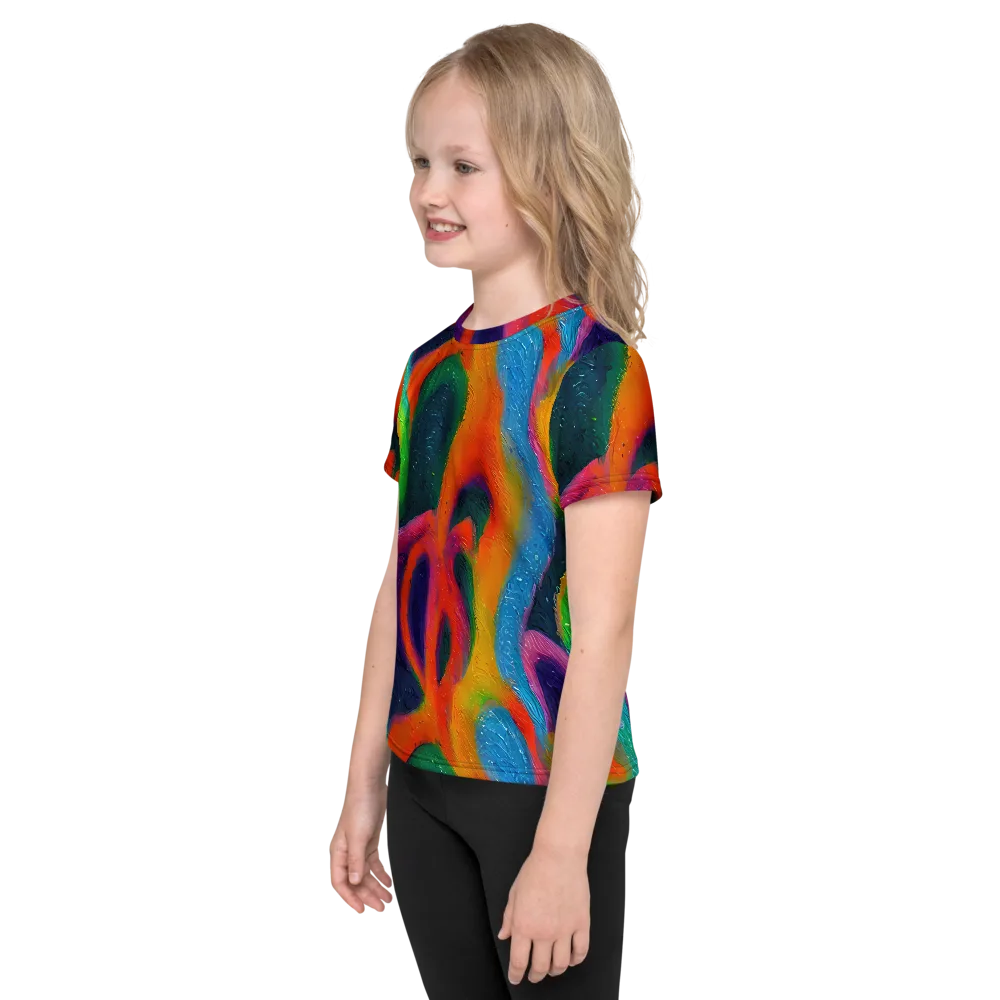 Jewel Jumble on Kids Crew Neck T-Shirt — Left