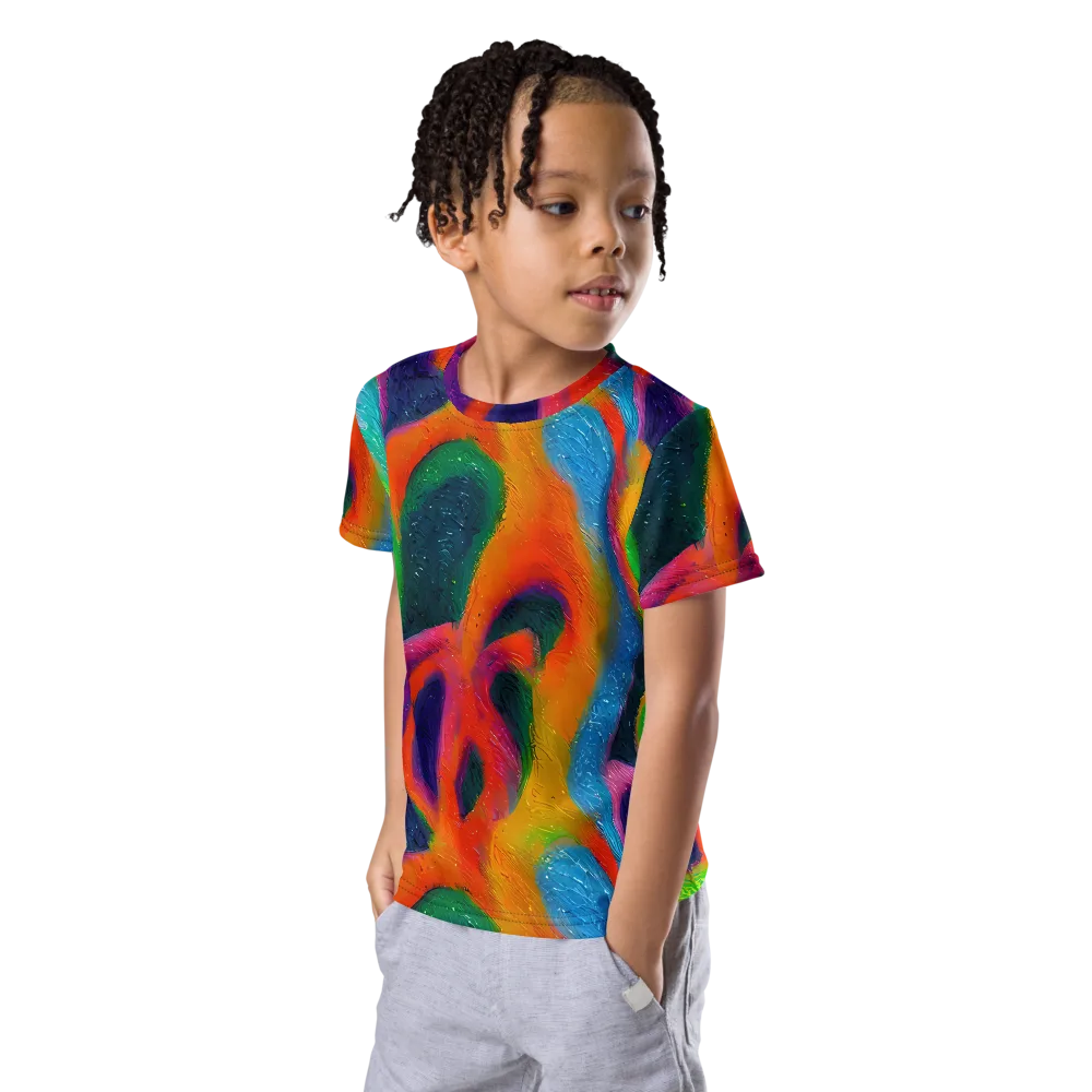 Jewel Jumble on Kids Crew Neck T-Shirt — Left Front