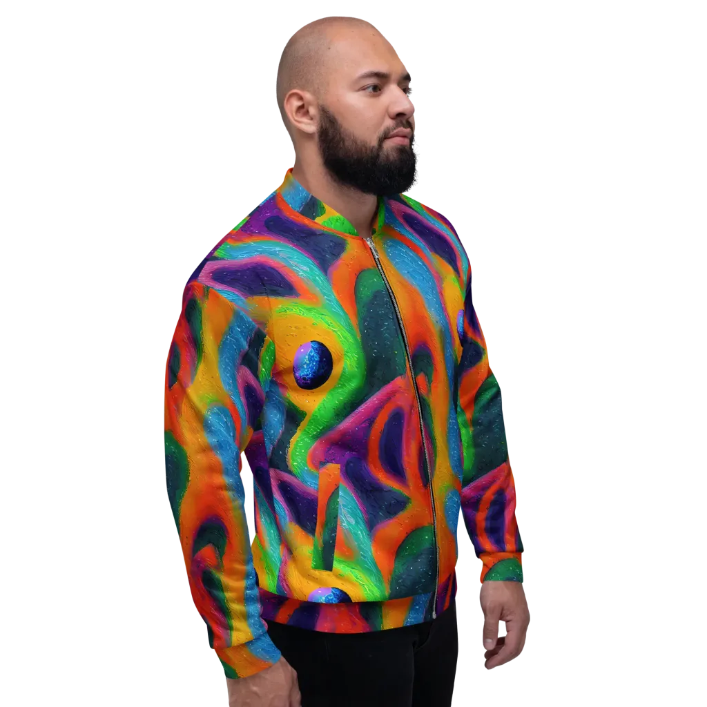 Jewel Jumble on Bomber Jacket — Right