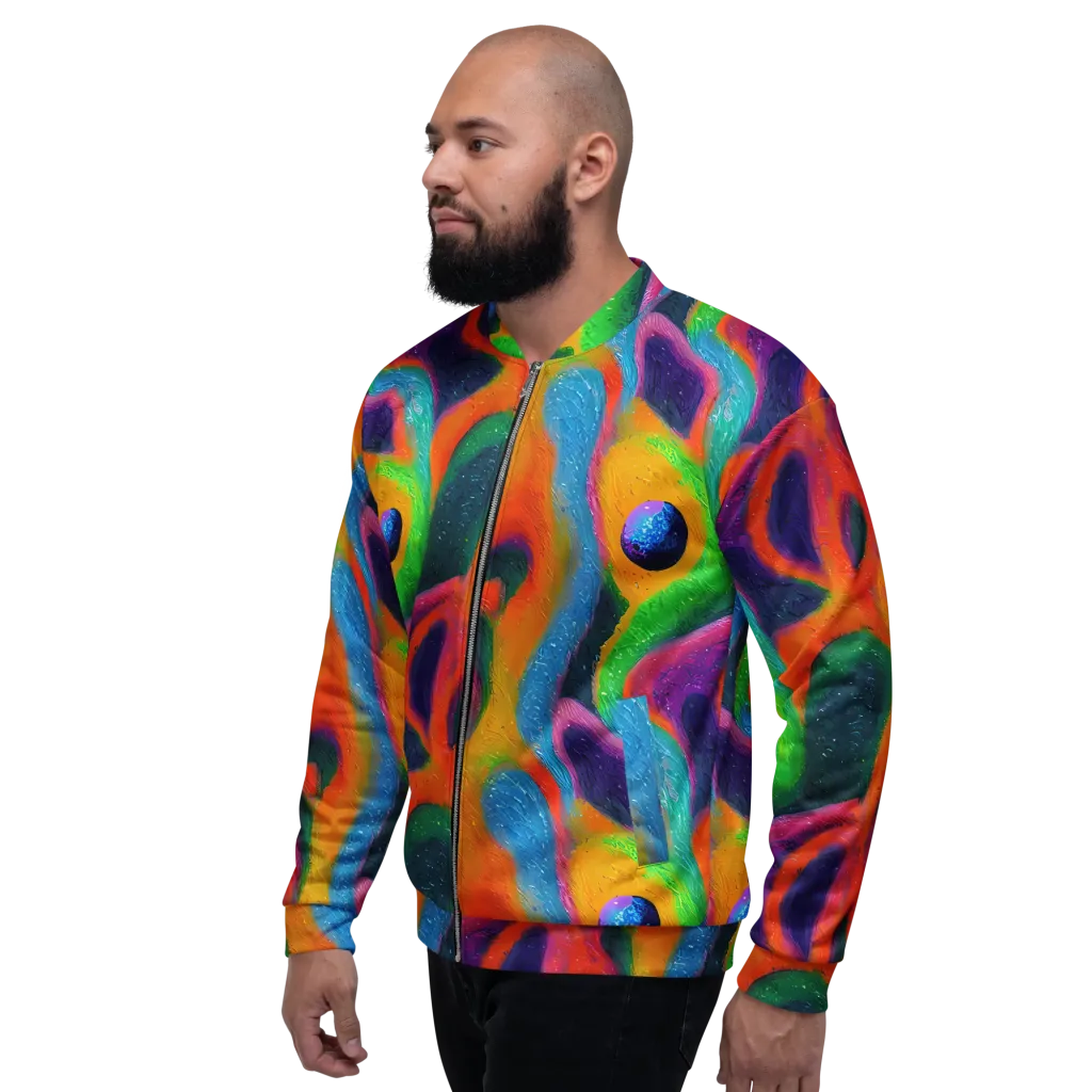 Jewel Jumble on Bomber Jacket — Left