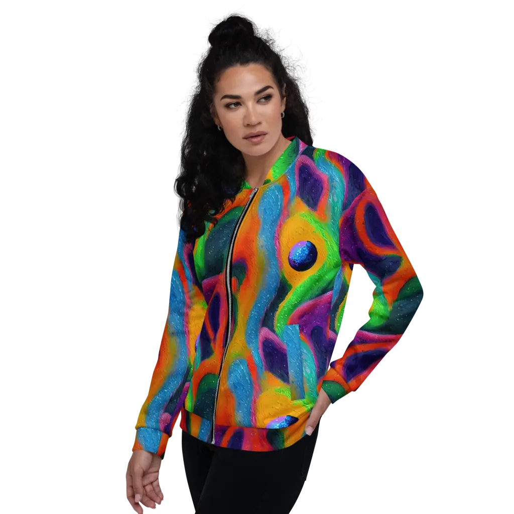 Jewel Jumble on Bomber Jacket — Left