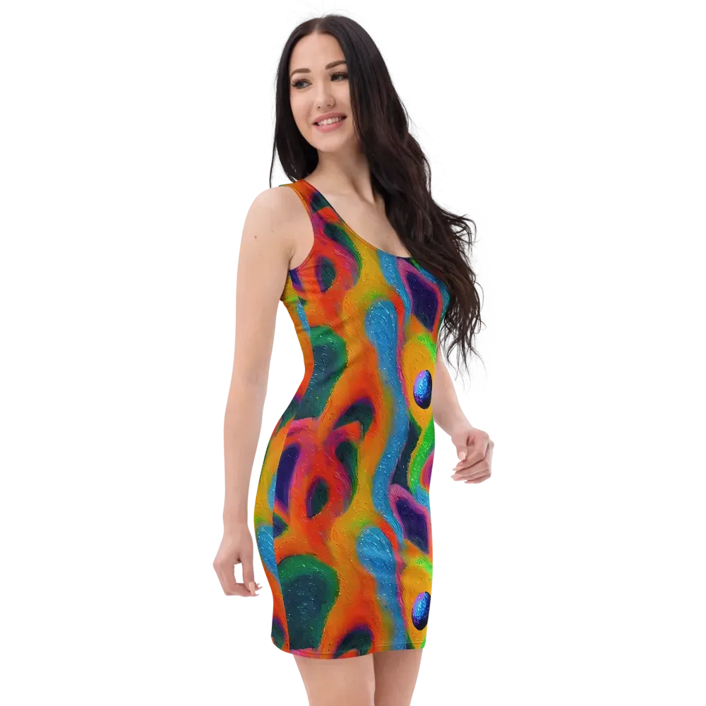 Jewel Jumble on Bodycon Dress — Right Front