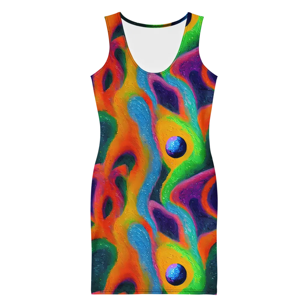 Jewel Jumble on Bodycon Dress — Front