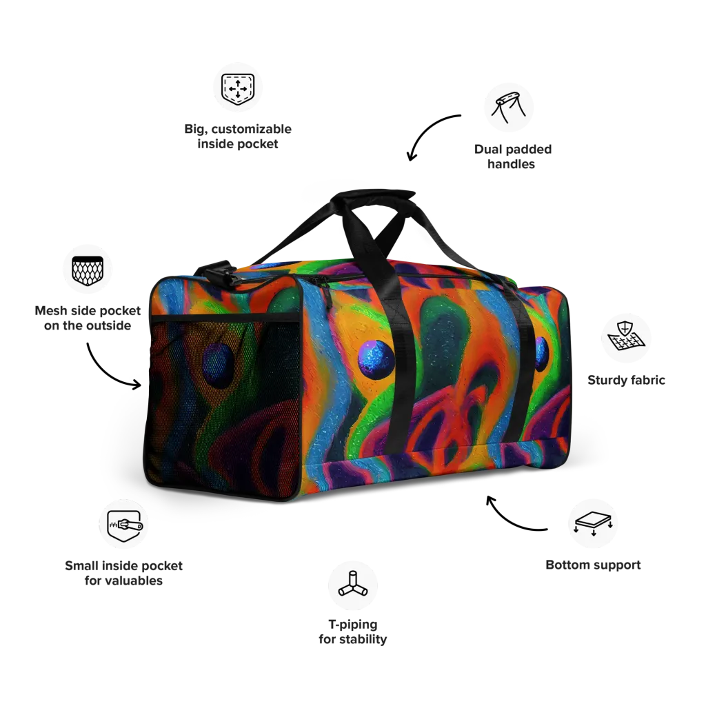 Jewel Jumble on Duffle Bag — Right Front