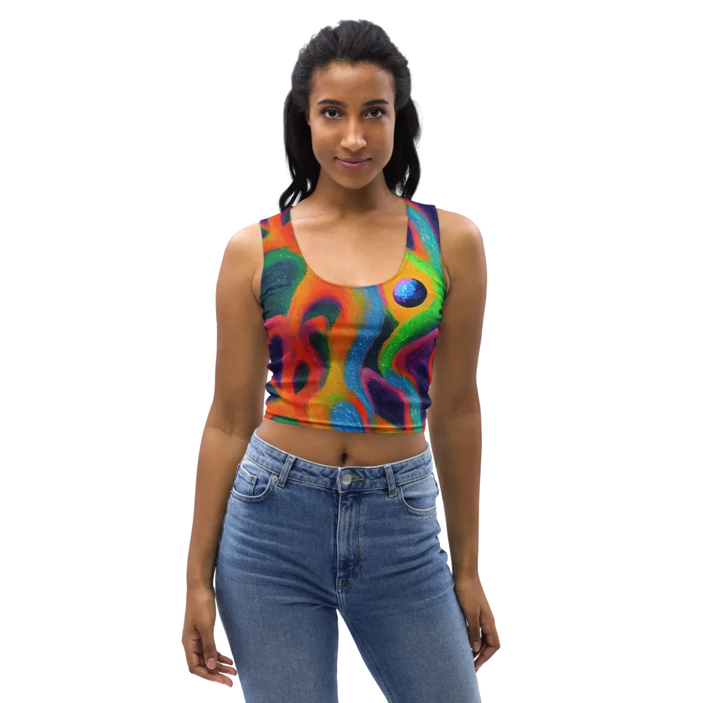Jewel Jumble on Crop Top — Front