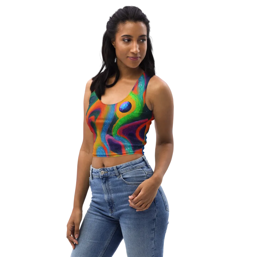 Jewel Jumble on Crop Top — Left Front