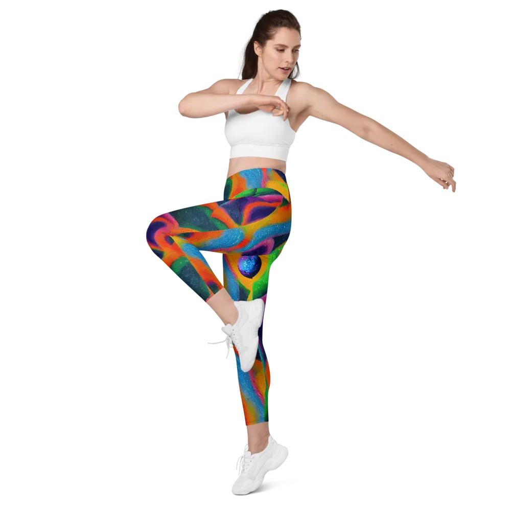 Jewel Jumble on Leggings with Pockets — Left Front