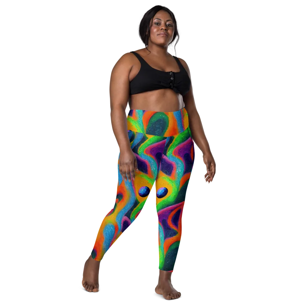 Jewel Jumble on Leggings with Pockets — Front