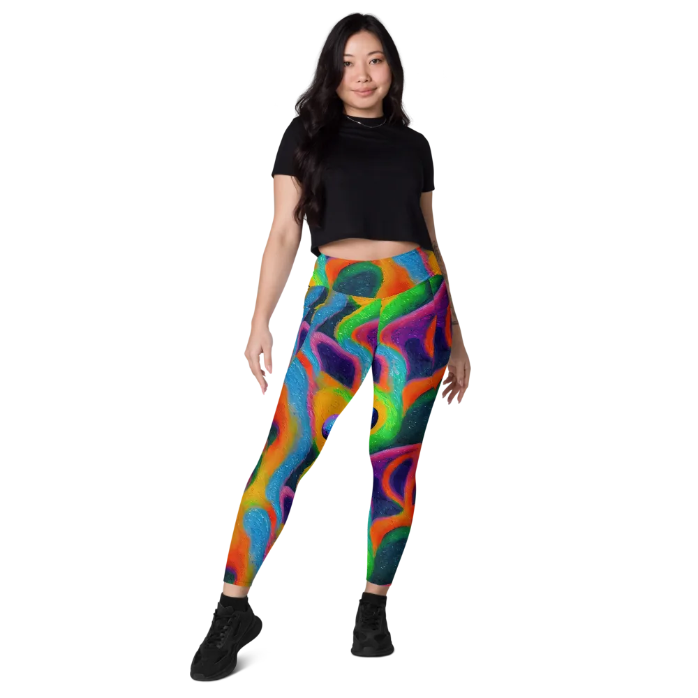 Jewel Jumble on Leggings with Pockets — Front