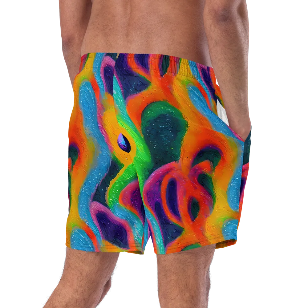 Jewel Jumble on Swim Trunks — Right Back