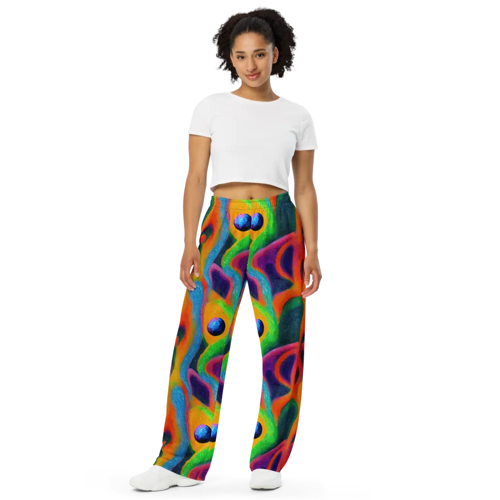 Jewel Jumble on Wide-Leg Pants — Front