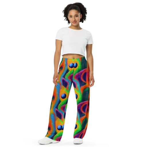 Jewel Jumble on a Wide-Leg Pants