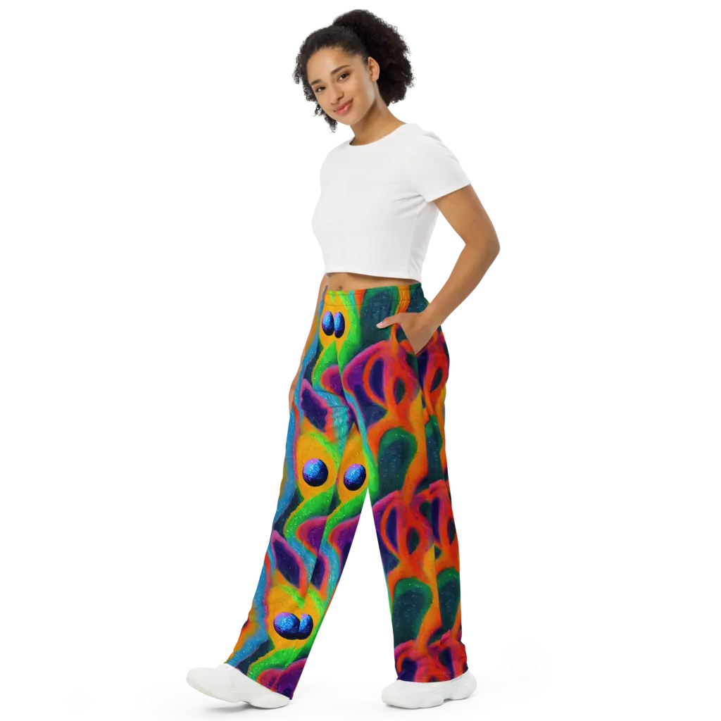 Jewel Jumble on Wide-Leg Pants — Left Front