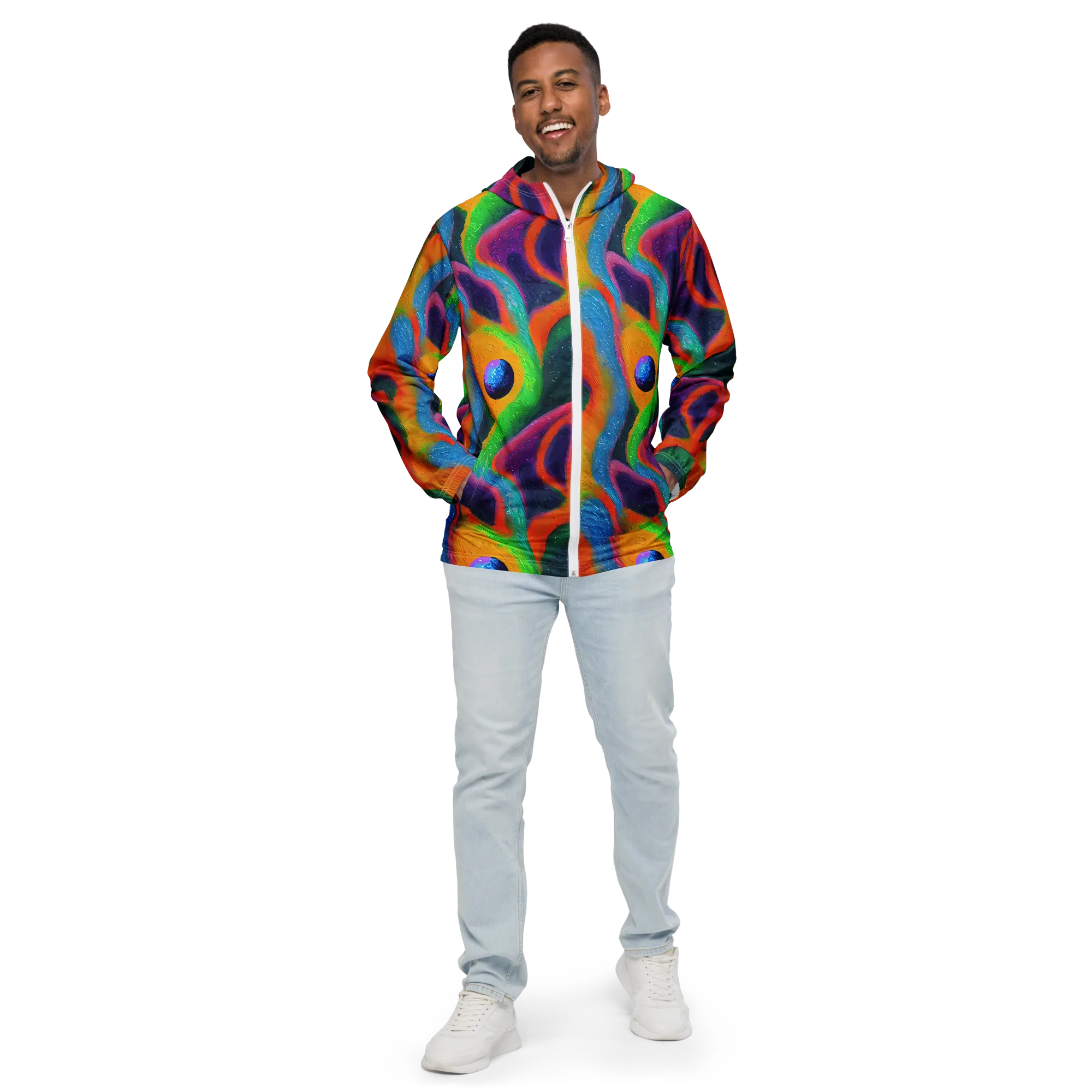 Jewel Jumble on Men's Windbreaker — Front