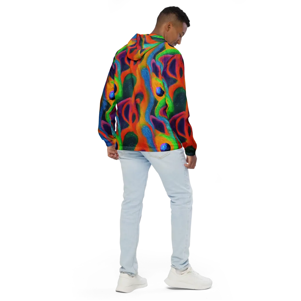 Jewel Jumble on Men's Windbreaker — Back