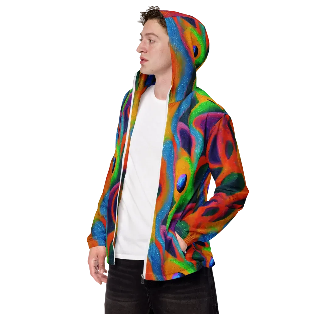 Jewel Jumble on Men's Windbreaker — Left Front