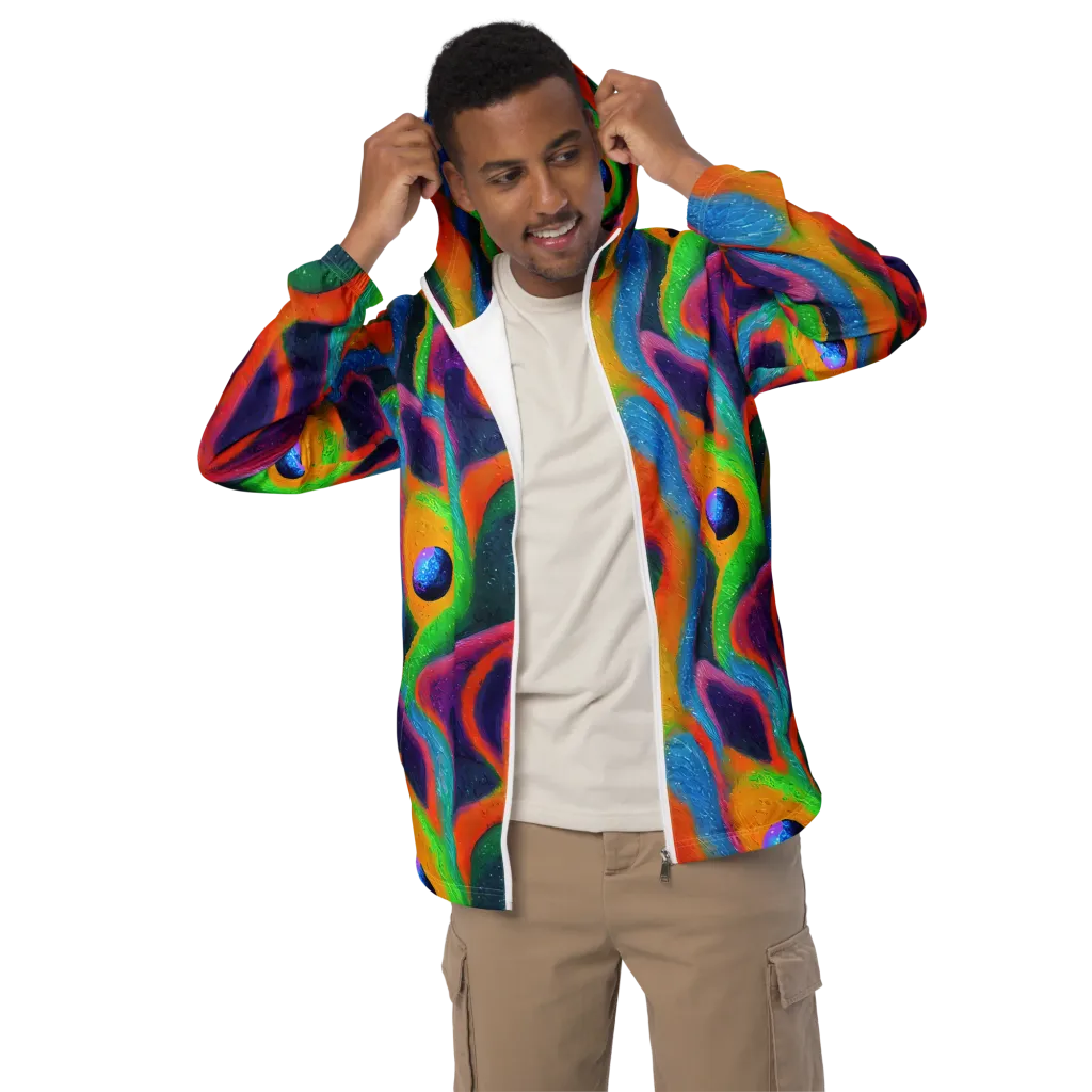 Jewel Jumble on Men's Windbreaker — Front