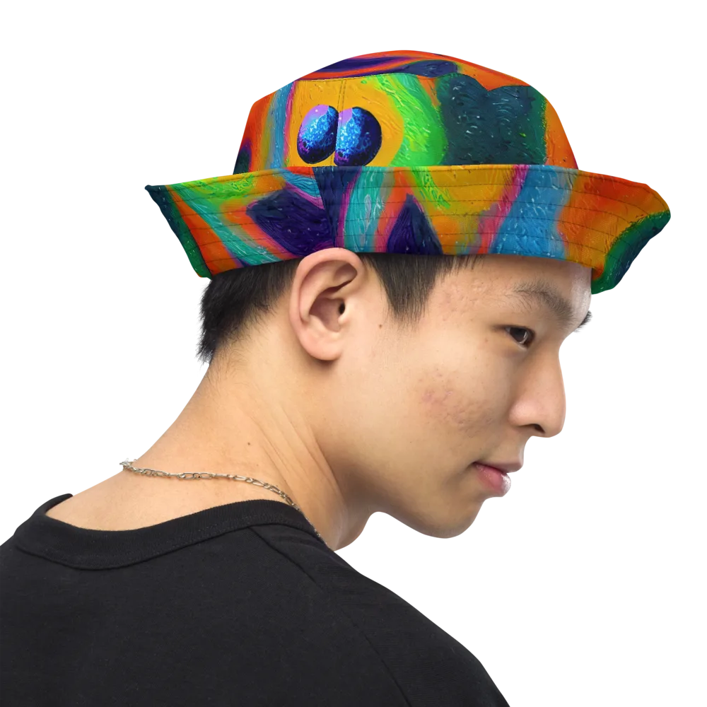 Jewel Jumble on Reversible Bucket Hat — Right Outside