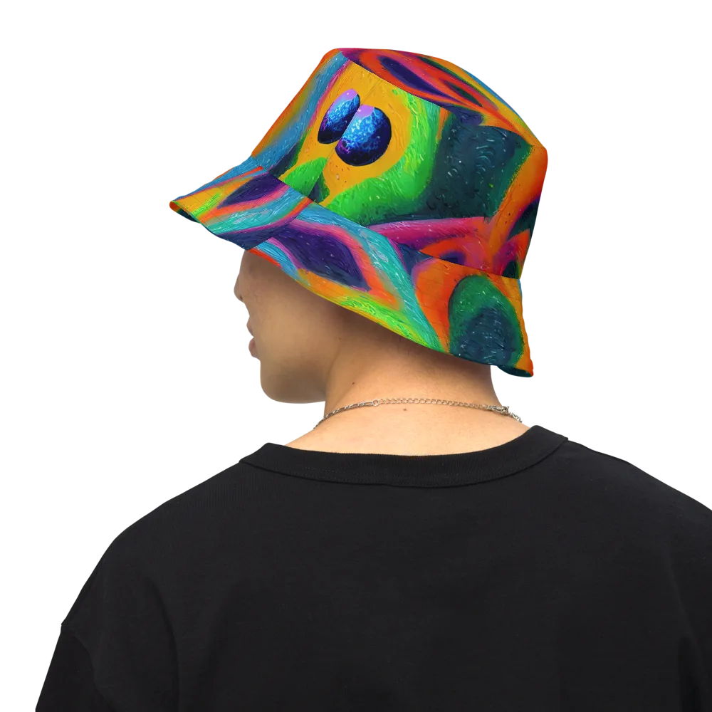 Jewel Jumble on Reversible Bucket Hat — Back Inside
