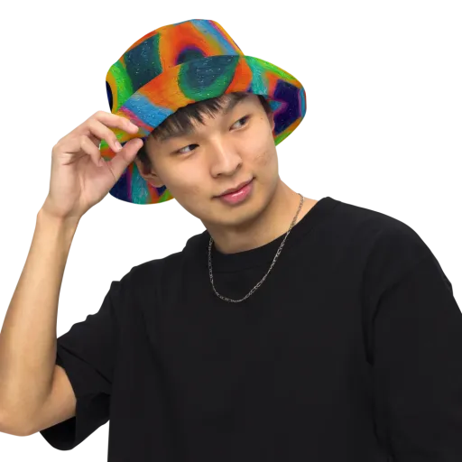Jewel Jumble on a Reversible Bucket Hat