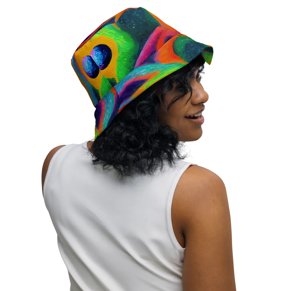 Jewel Jumble on Reversible Bucket Hat — Right Outside