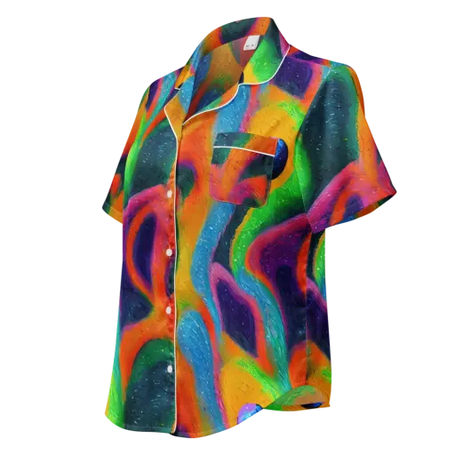 Jewel Jumble on a Women's Short Sleeve Pajama Top