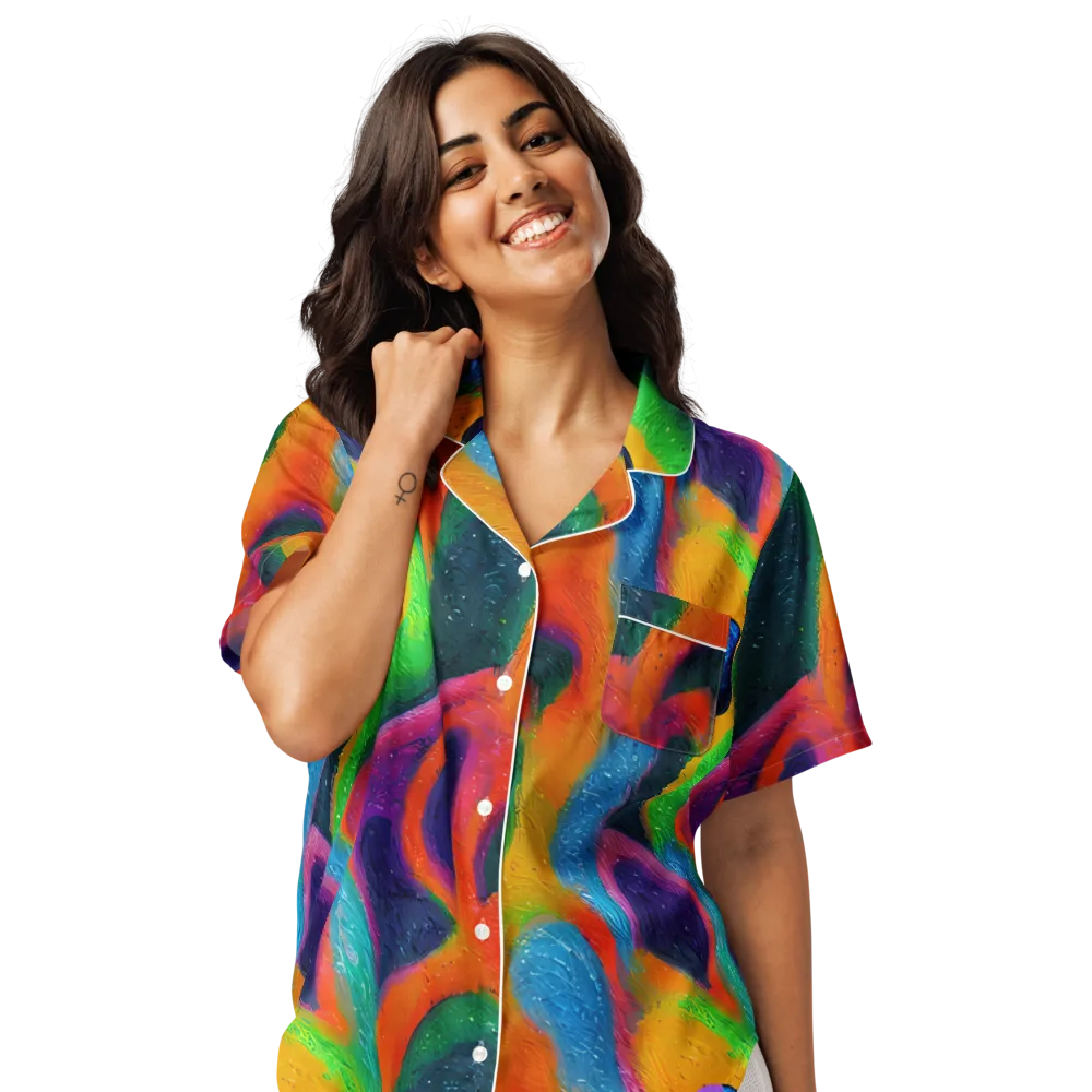 Jewel Jumble on Women's Short Sleeve Pajama Top — Front