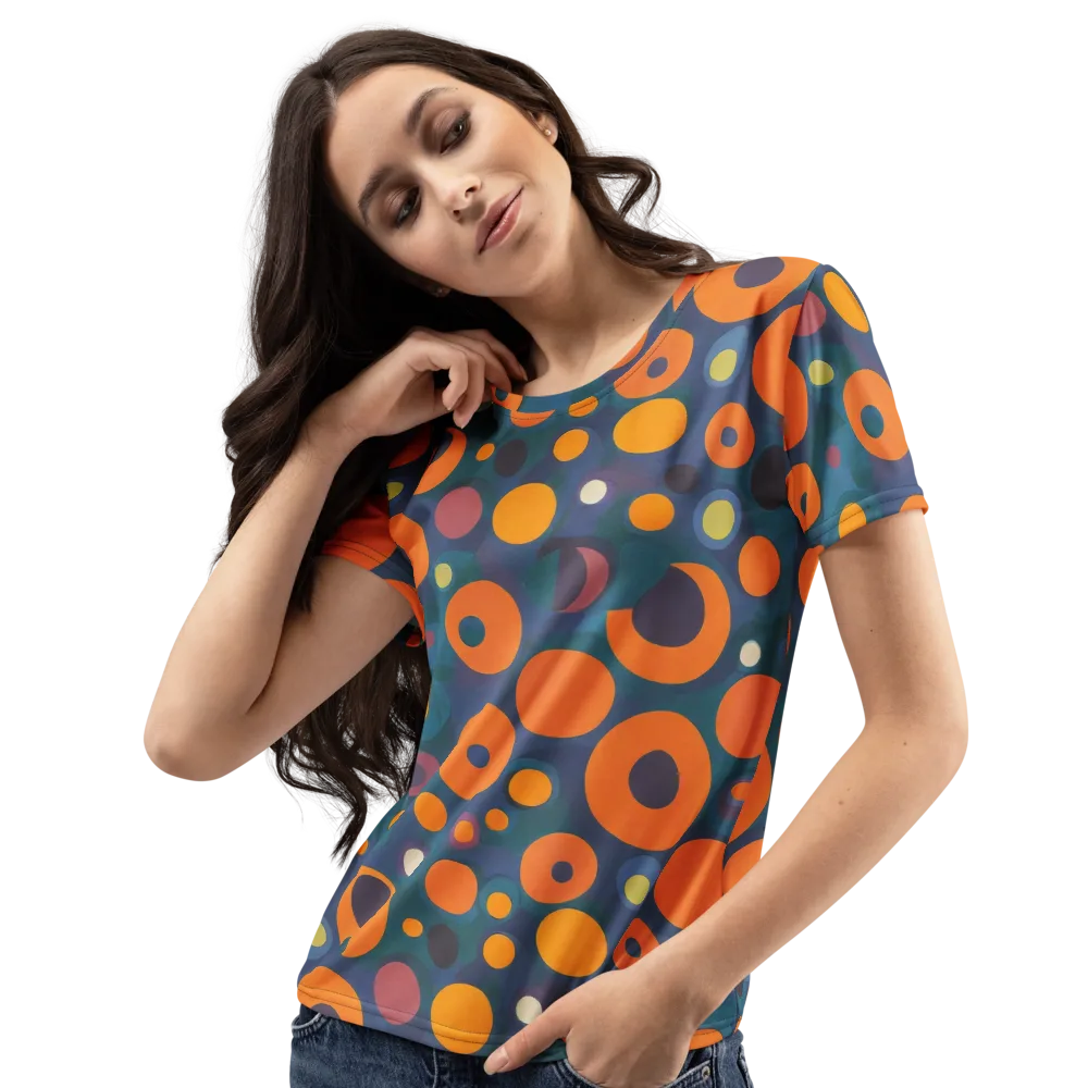 Modular Sun on Women's Crew Neck T-Shirt — Left Front