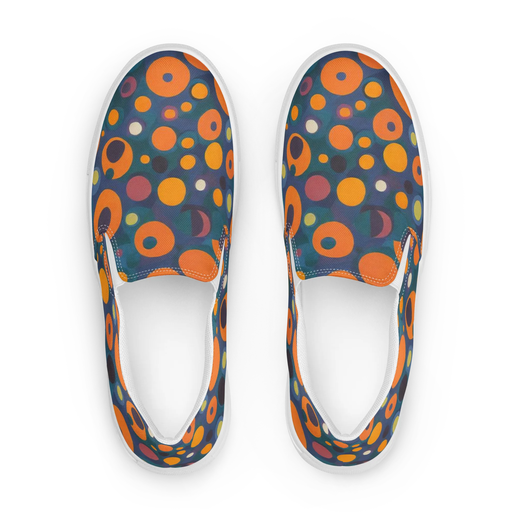 Modular Sun on Women's Slip-On Canvas Shoes — Front