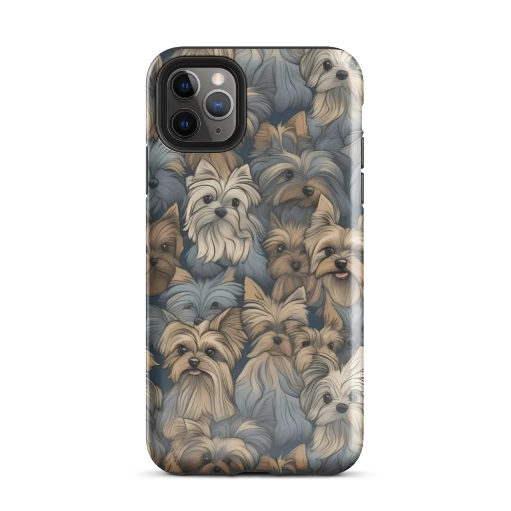 Yorkie Cloudburst on Tough Case for iPhone® — Front