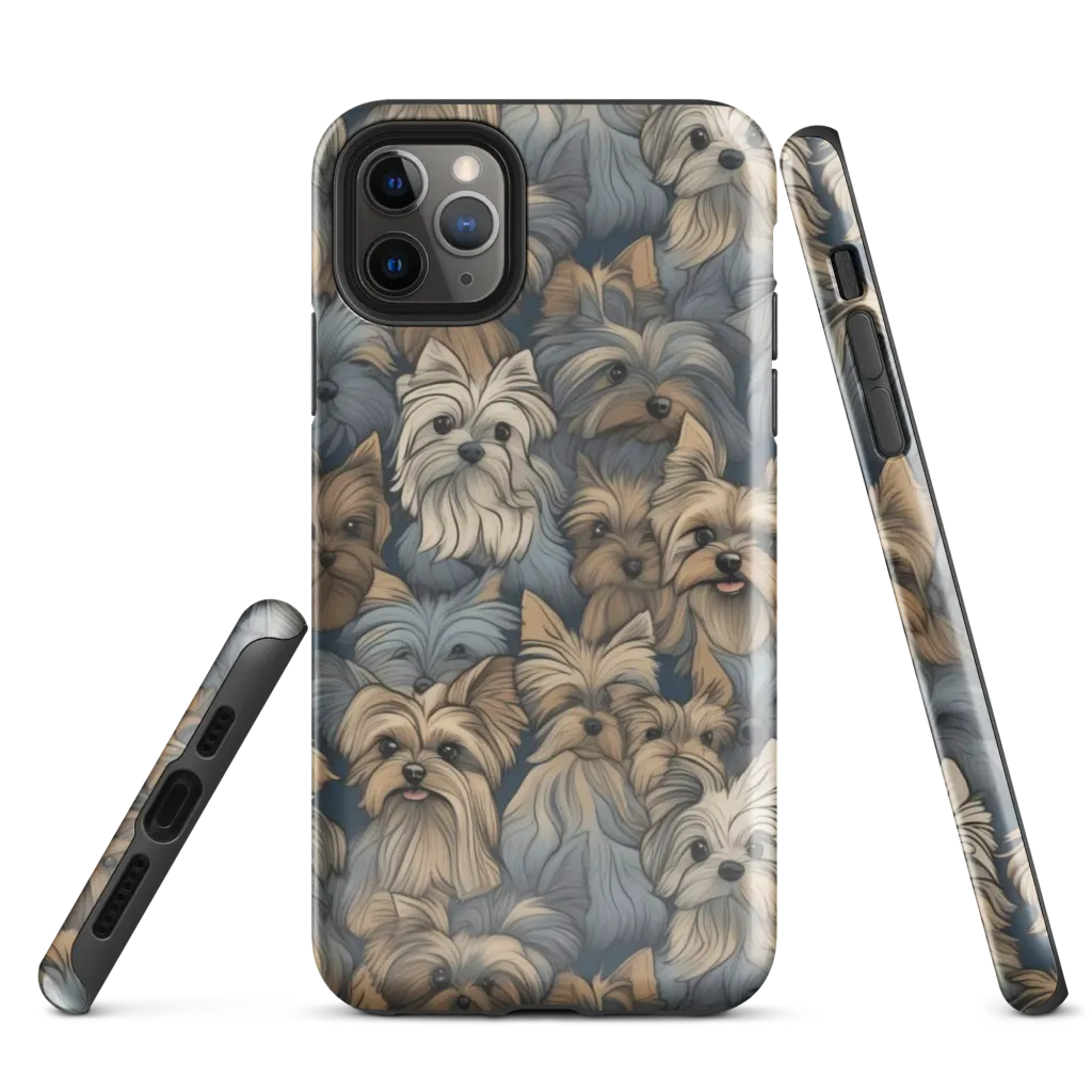Yorkie Cloudburst on Tough Case for iPhone® — Front