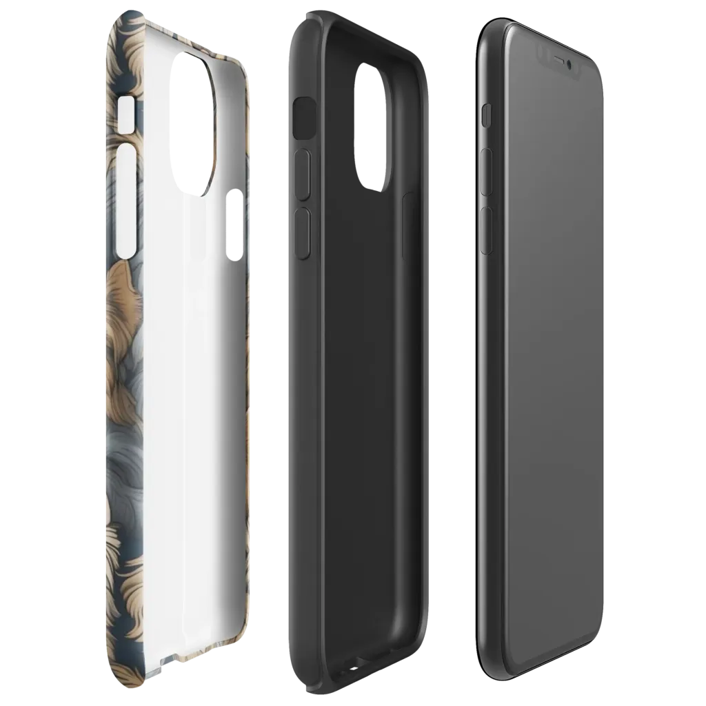 Yorkie Cloudburst on Tough Case for iPhone® — Right