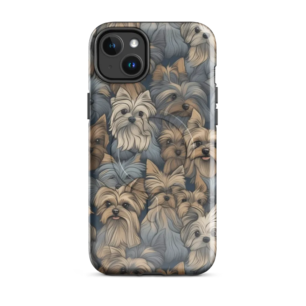 Yorkie Cloudburst on MagSafe Tough Case for iPhone® — Front