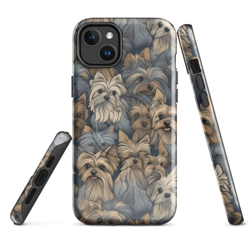 Yorkie Cloudburst on MagSafe Tough Case for iPhone® — Front