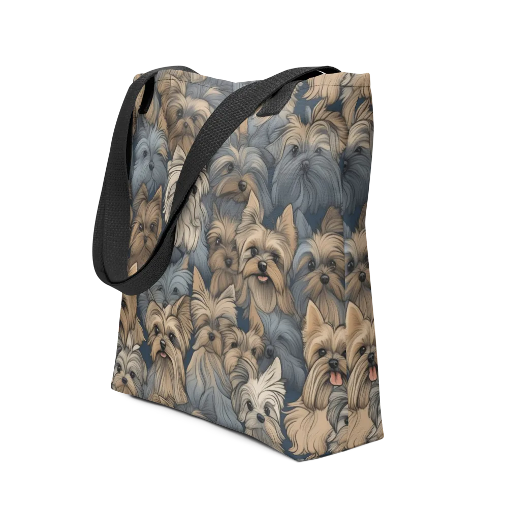 Yorkie Cloudburst on Tote Bag — Front