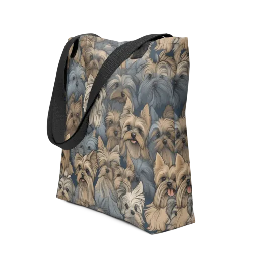 Yorkie Cloudburst on a Tote Bag