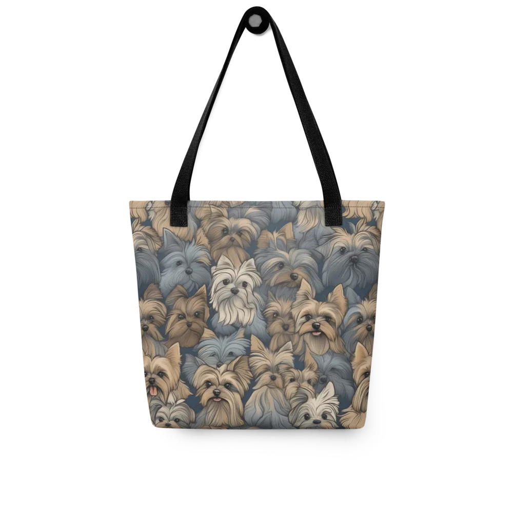 Yorkie Cloudburst on Tote Bag — Front