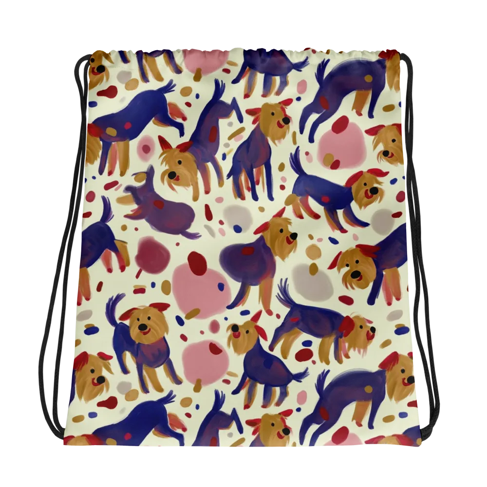 Terrier Confetti on Drawstring Bag — Photo