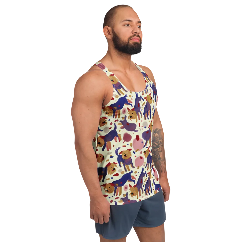 Terrier Confetti on Men's Tank Top — Right Front
