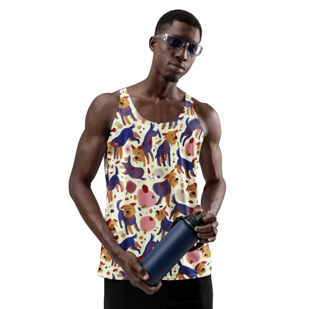 Terrier Confetti on Men's Tank Top — Front