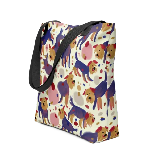 Terrier Confetti on a Tote Bag