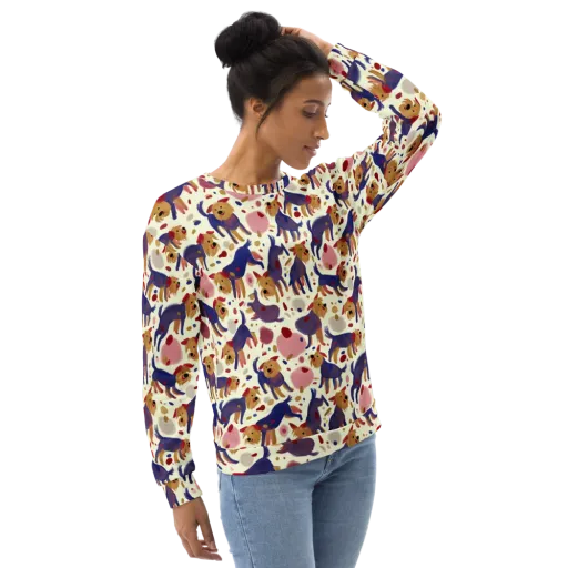 Terrier Confetti on a Sweatshirt